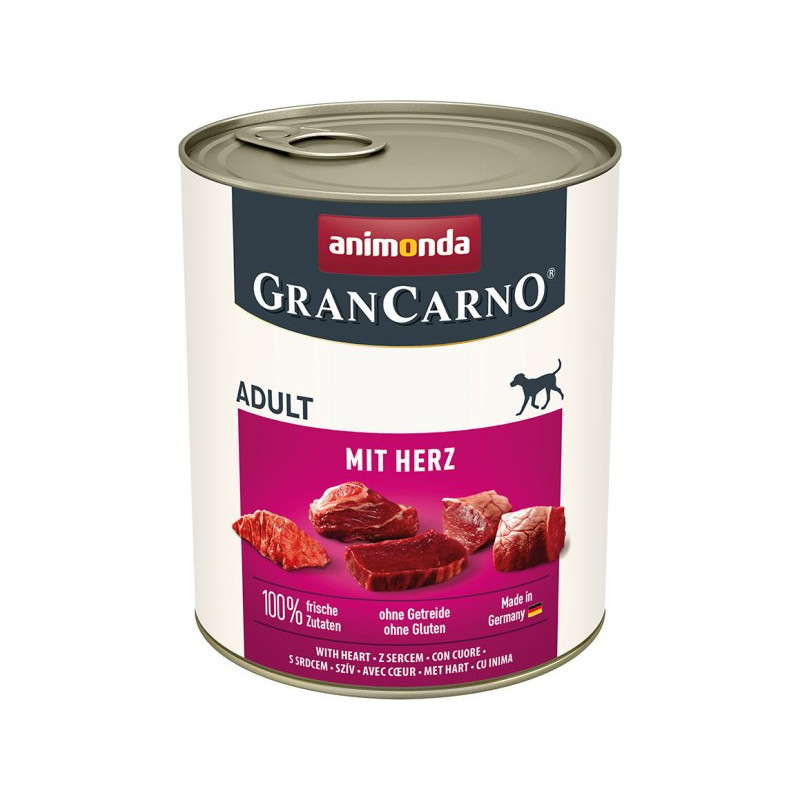 Cibo umido animonda piedi grancarno adulto con manzo e cuori per