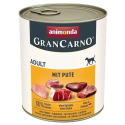 Cibo umido animonda grancarno adulto con tacchino per cani 800g