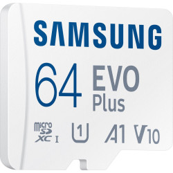 64gb scheda sd samsung evo plus microsdxc u1 v10 a1 bianco [mb-mc64sa/eu]