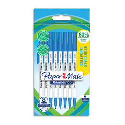 Set penne a sfera papermate kilometrico inchiostro blu in plastica