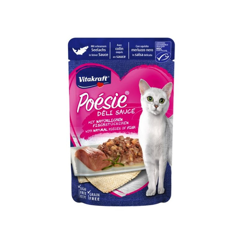 Cibo umido per gatti vitakraft poesie delice senna in salsa 85g