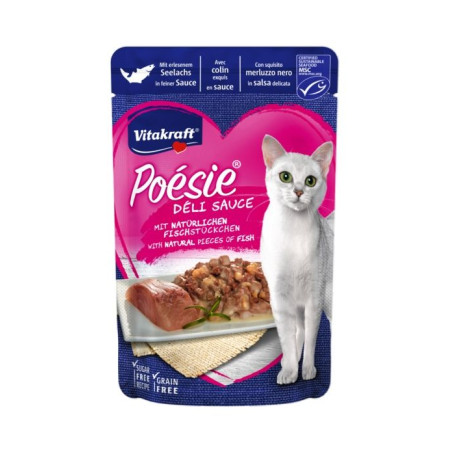 Cibo umido per gatti vitakraft poesie delice senna in salsa 85g
