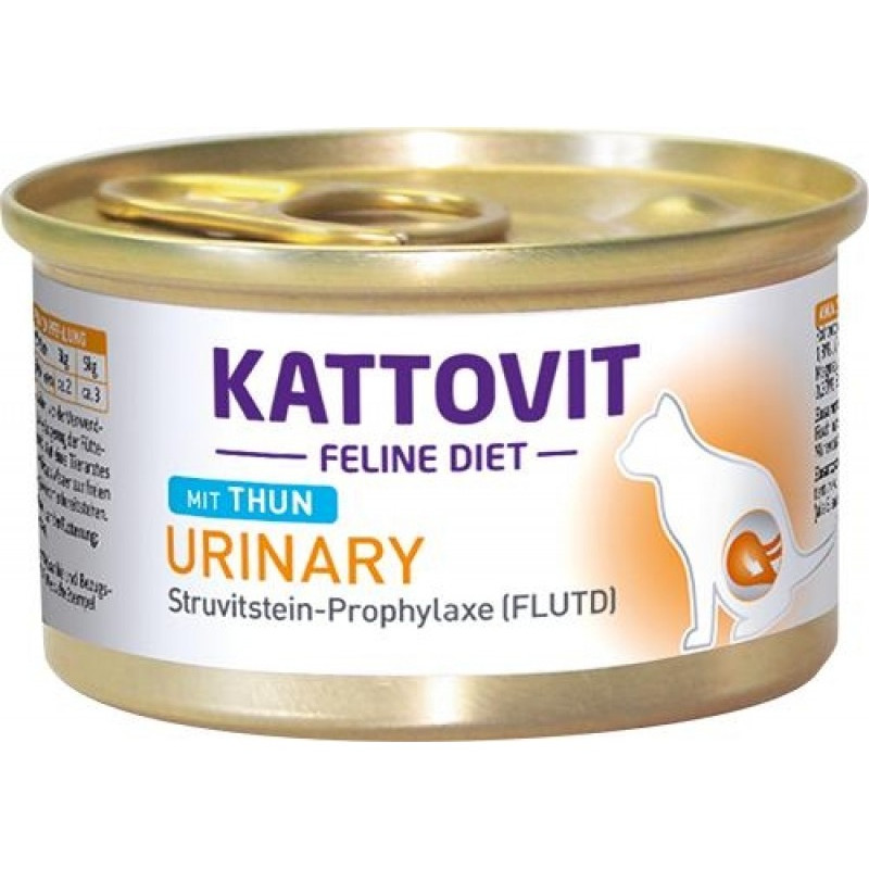 Cibo umido per gatti kattovit feline diet urinary tonno 85g