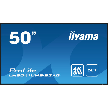 Monitor digital signage led 50'' iiyama ultra hd 3840x2160/9.5ms/classe