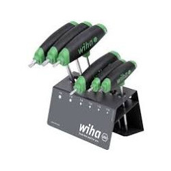 Set di chiavi a l wiha torx con impugnatura a t comfortgrip nero/rosso