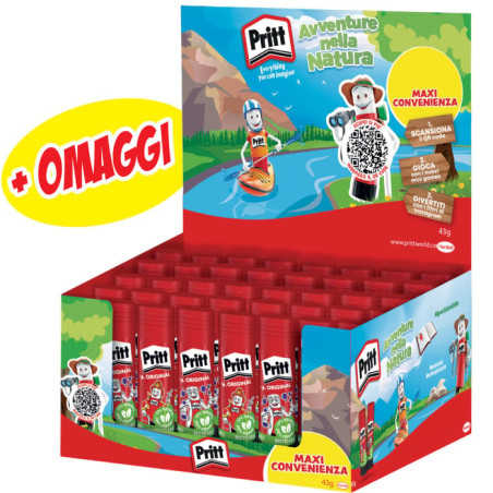 Colla pritt stick avventura nella natura 43g 850ml bianco 40pz [2971644]