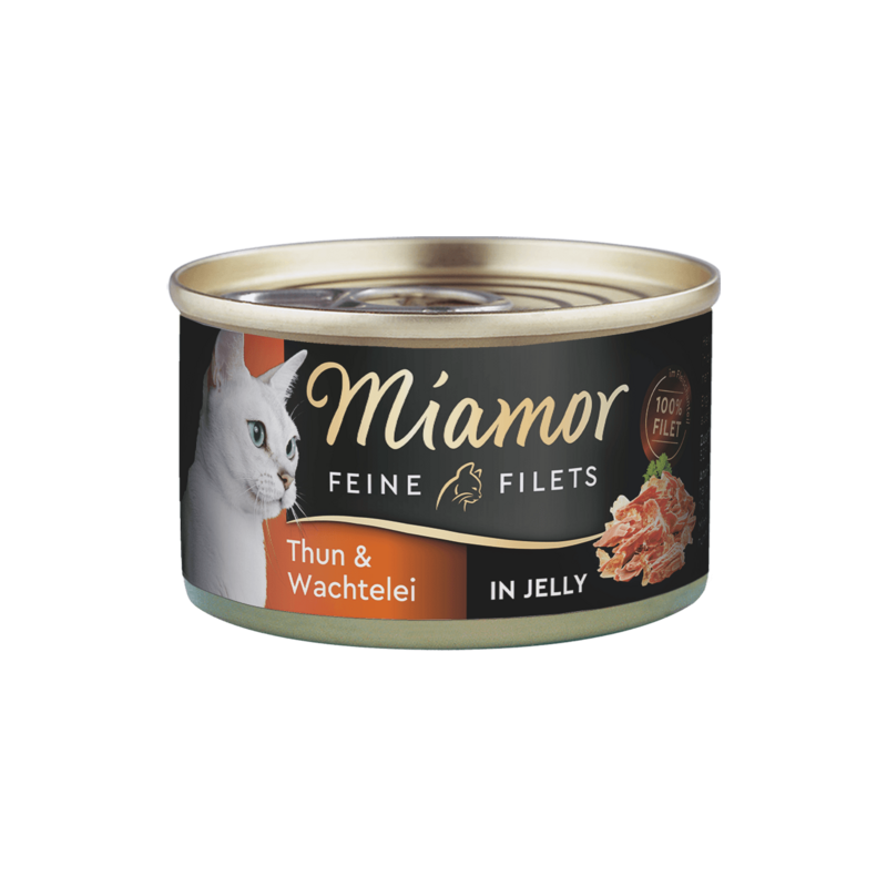 Alimento umido miamor pregiati filetti in gelatina tonno e uovo di