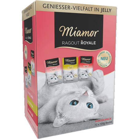 Alimento umido miamor ragu royale con tacchino/salmone/vitello in