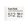 512gb scheda microsdxc sandisk high endurance u3 v30 class 10 bianco