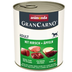 Cibo umido per cani animonda grancarno adult cervo/mela 800g