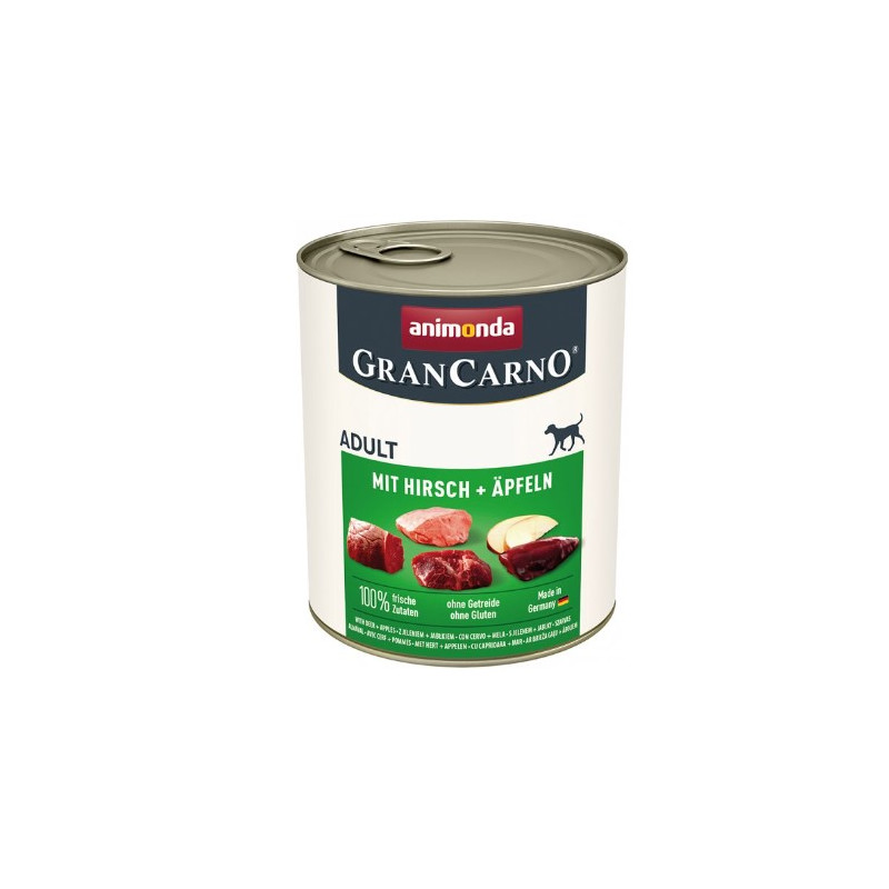 Cibo umido per cani animonda grancarno adult cervo/mela 800g