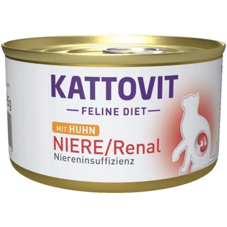 Cibo umido kattovit niere/renal con pollo per gatti 185g