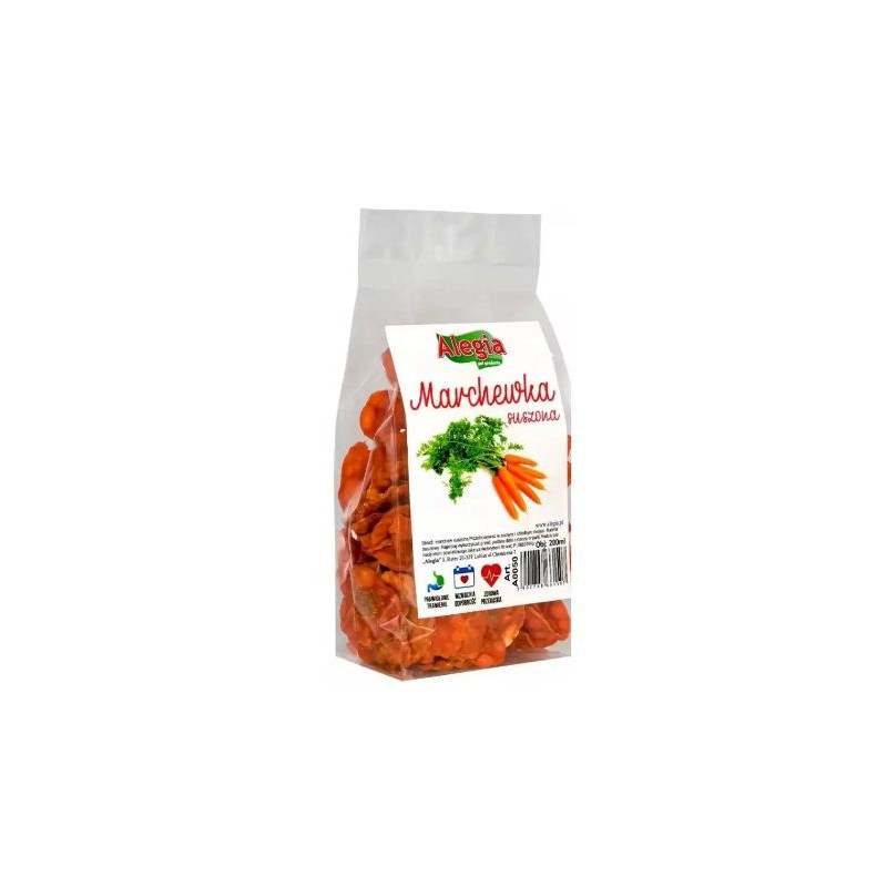 Mangime alegia snack per roditori e conigli: carote secche 60g