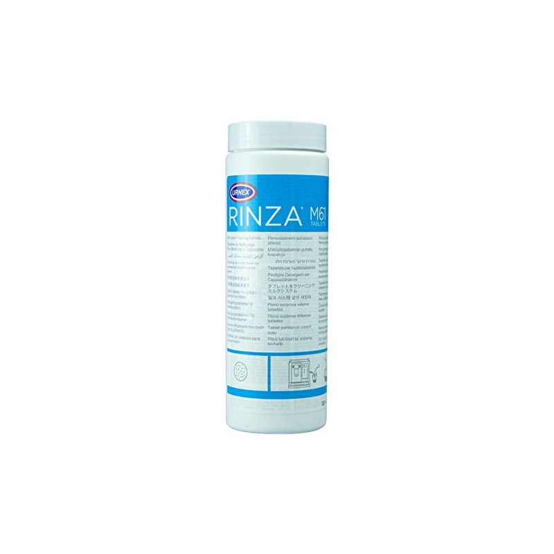 Pastiglie per la pulizia urnex rinza tablets m61 montalatte 120pz