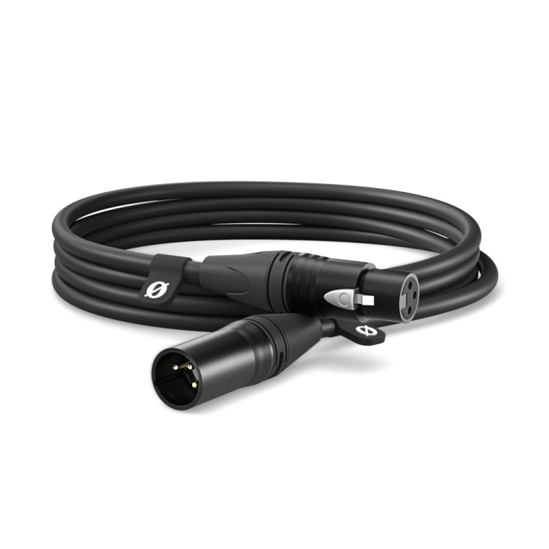 Cavo microfonico rode xlr3m da xlr masc a xlr fem 3m nero [xlr3m]