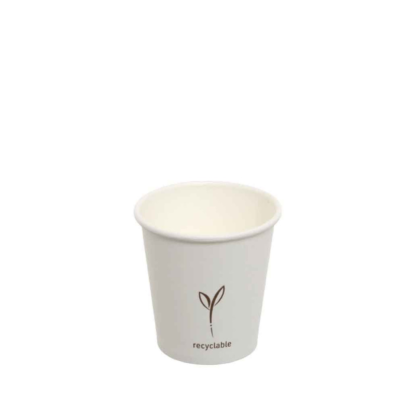 Bicchieri monouso da caffe' brenta in cartoncino 80ml bianco