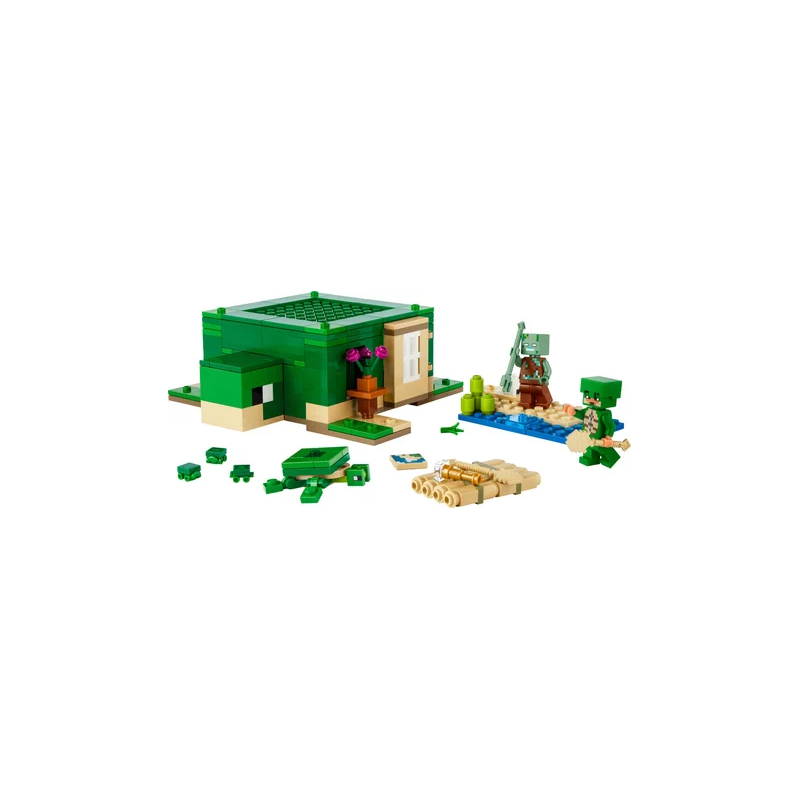 Set da costruzione lego minecraft la casa sulla spiaggia delle tartarughe