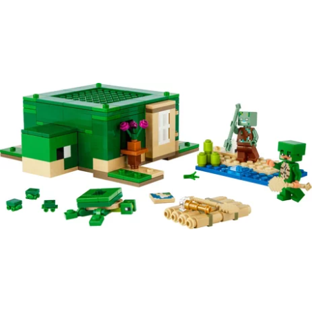 Set da costruzione lego minecraft la casa sulla spiaggia delle tartarughe