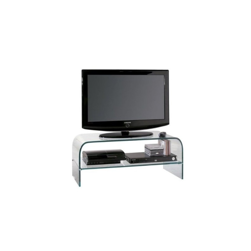 Supporto tv ciatti glass110 tavolo per monitor doppio 50''