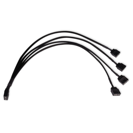 Cavo splitter alphacool 18711 a y argb da 3pin a 4x3pin 30cm nero
