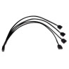 Cavo splitter alphacool 18711 a y argb da 3pin a 4x3pin 30cm nero
