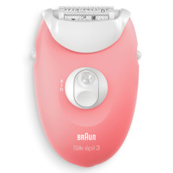 Epilatore braun silk-epil 3 a 20 pinzette rosa/bianco [176]