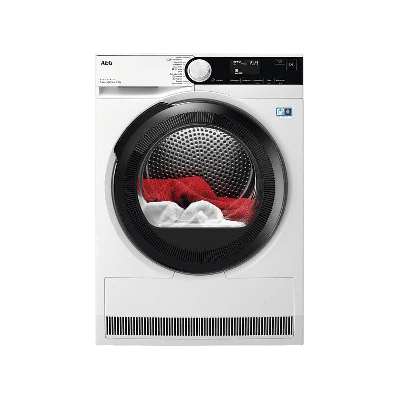 Asciugatrice aeg a condensazione carica frontale 60cm 8kg classe