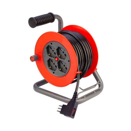 Avvolgicavo polypool serie mini 10m 4 prese universali spina 10a