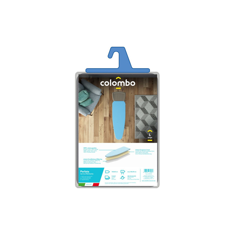 Asse da stiro colombo fodera 140x55 xl cop251 strato 3mm 300g/mq
