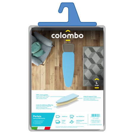 Asse da stiro colombo fodera 140x55 xl cop251 strato 3mm 300g/mq