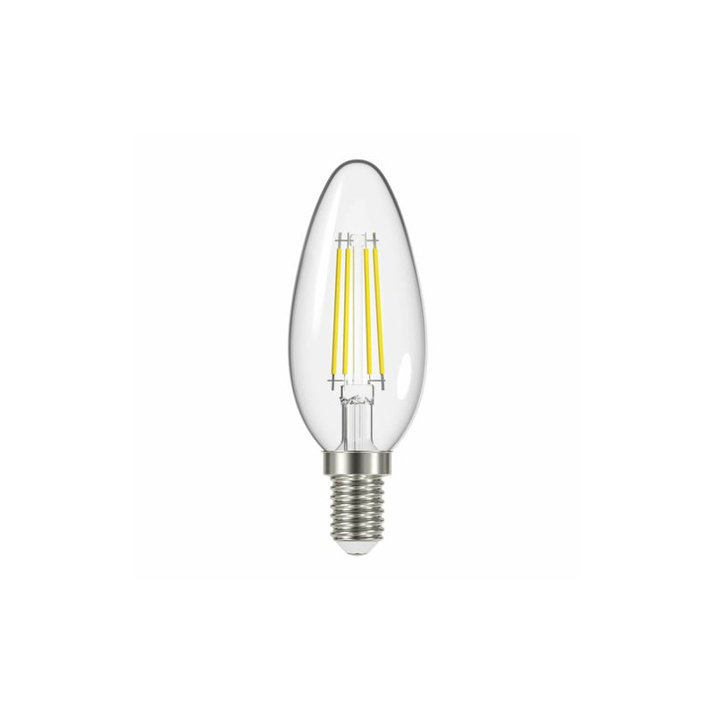 Lampadina led beghelli 4w e14 4000k filament led 2 oliva luce 4pz