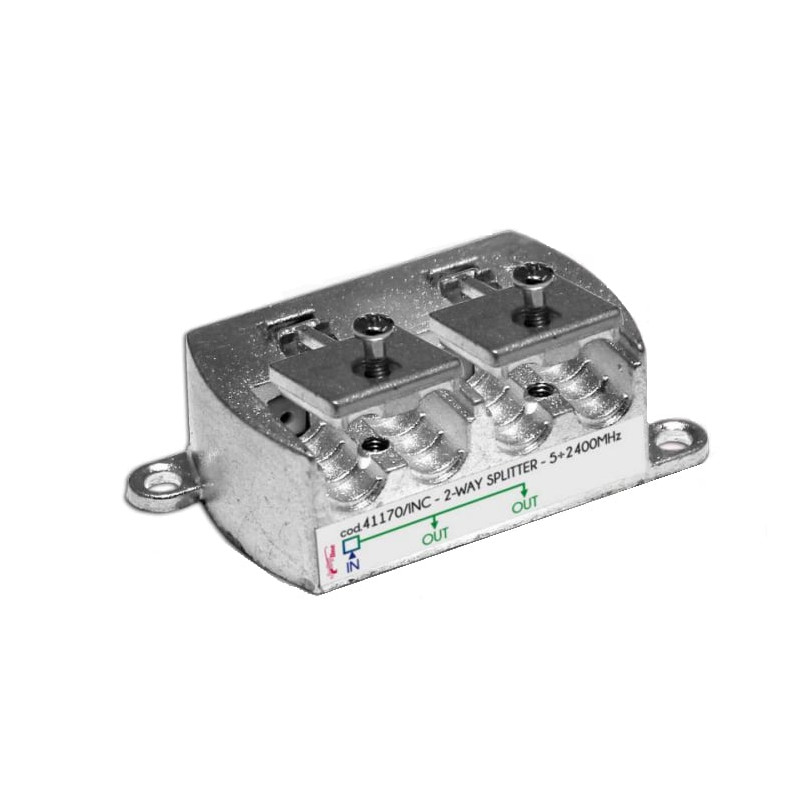 Partitore da muro gbs elettronica in metallo 2 uscite [pi2]