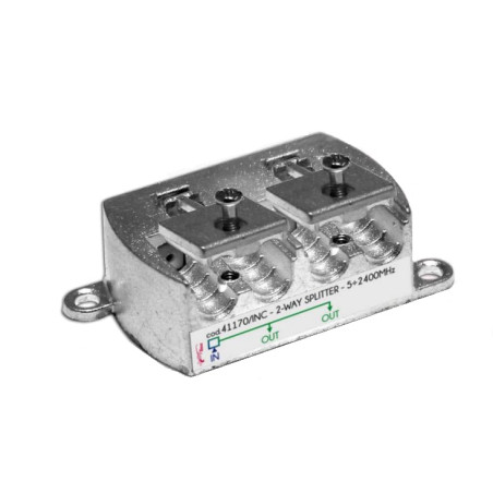 Partitore da muro gbs elettronica in metallo 2 uscite [pi2]