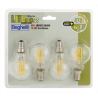 Set lampadine beghelli sfera led calda 4w 470lumen bianco 4pz [58010bl]
