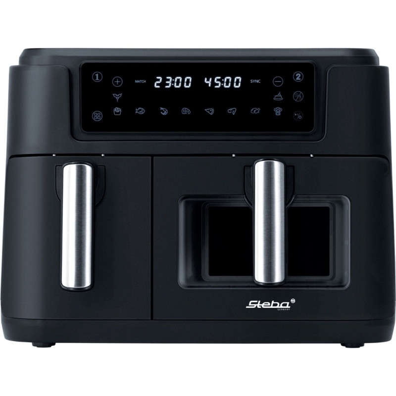 Friggitrice ad aria steba hf 9500 duo 2400w 6l nero [269500]