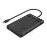 custodia unitek diskguard raiden 2.5" usb-c a sata iii hdd/ssd