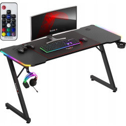 Scrivania da gioco huzaro hero 3.3 rgb piedini regolabili 140x60cm