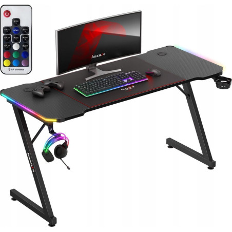 Scrivania da gioco huzaro hero 3.3 rgb piedini regolabili 140x60cm