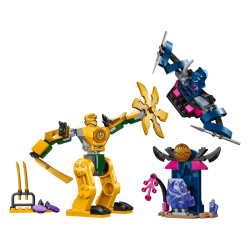 Set da costruzione lego 71804 ninjago mech da battaglia di arin 104pz