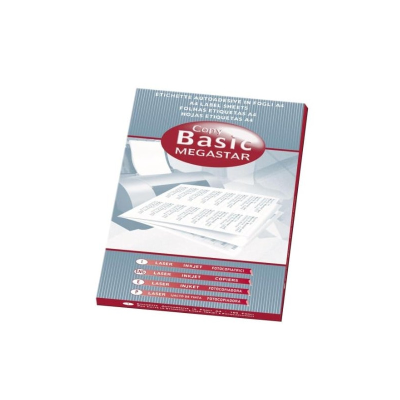 Etichette autoadesive megastar 70x36mm 24 etichette per foglio 100