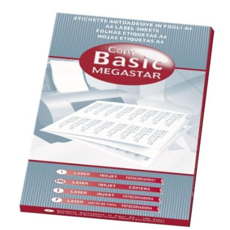 Etichette autoadesive megastar 70x36mm 24 etichette per foglio 100