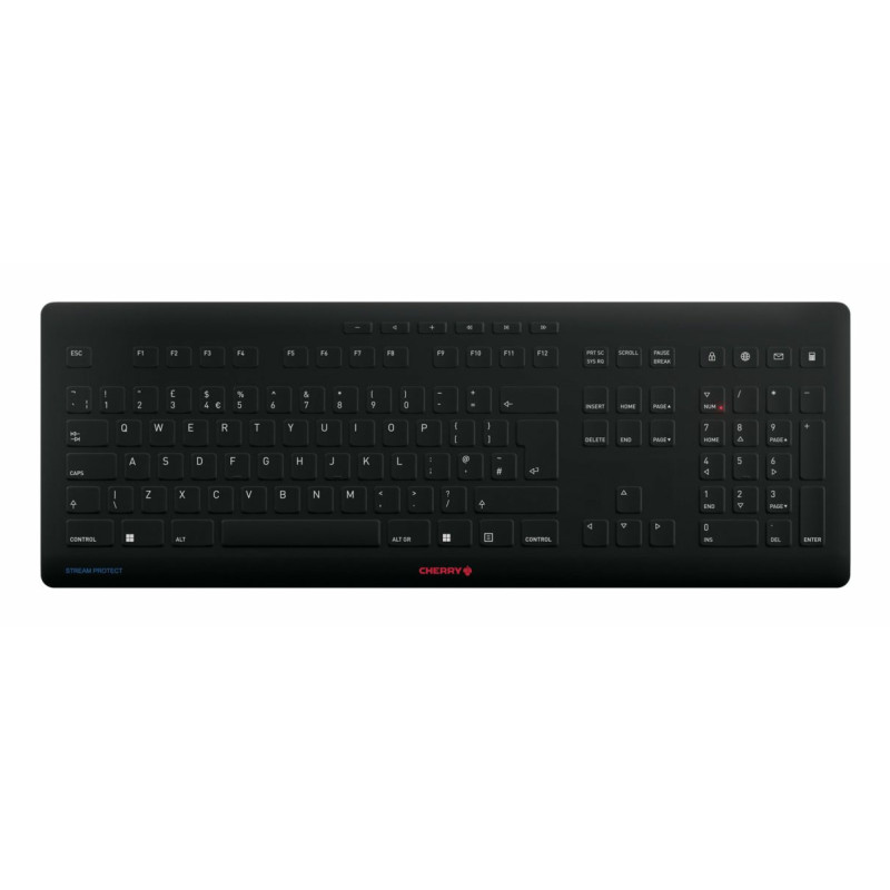 Tastiera cherry stream protect qwerty wireless nero [jk-8552gb-2]