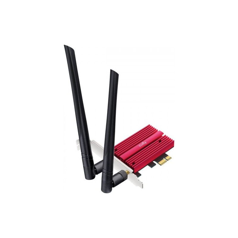 Scheda di rete cudy we9300 adattatore pci wifi 7 bluetooth rosso