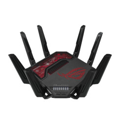 Router asus rog rpture gt-be19000 tri-band 5g/wifi 7/19000mbps/nero/rosso