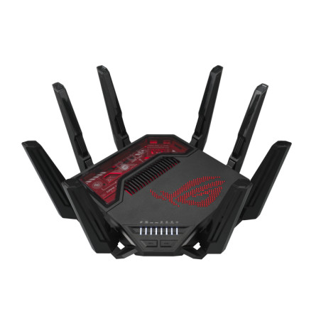 Router asus rog rpture gt-be19000 tri-band 5g/wifi 7/19000mbps/nero/rosso