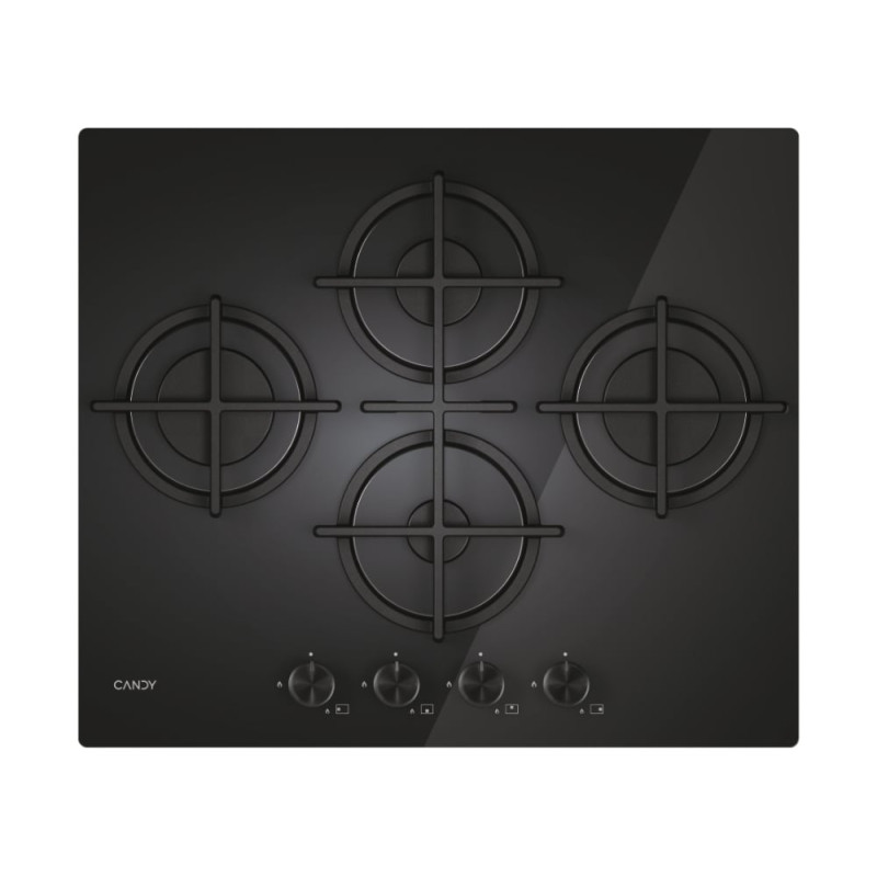 Piano cottura a gas candy moderna cvg6dtb da incasso 59.5cm 4 fornelli