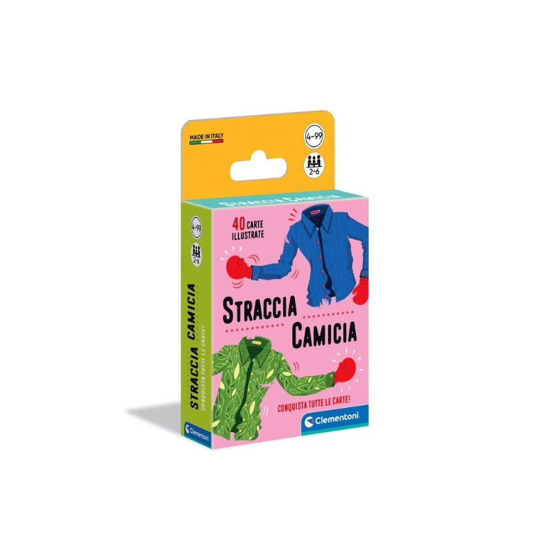 Gioco di carte clementoni 16298 straccia camicia multicolore [16298]