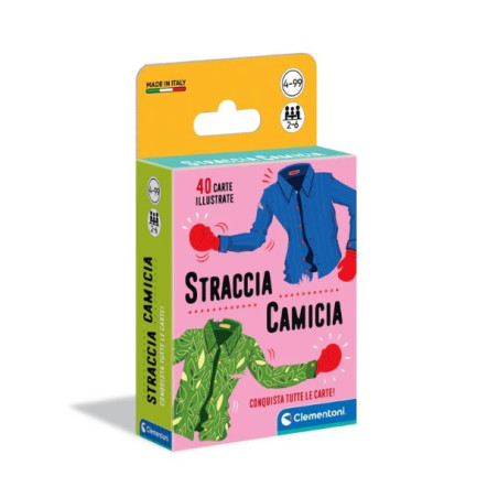 Gioco di carte clementoni 16298 straccia camicia multicolore [16298]