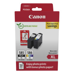 Cartuccia a getto d'inchiostro canon pg-585xl/cl-586