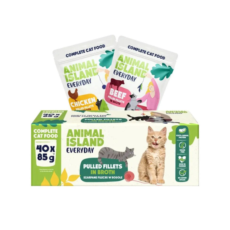 Mangime animal island everyday filetti di manzo + pollo in brodo